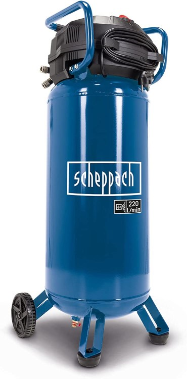 Compressore Scheppach hc51v aria verticale 50 lt litri + kit accessori 8 pz