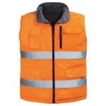 Warm double-sided waistcoat Coverguard 7HWGO M orange