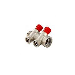 Manifold with valve  General Fittings Red 1" in/in-out/in 1/2"/2 620057N1004R2A