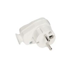 Plug Timex angled with switch 16A 250V white Uni-Schuko