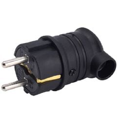 Black rubber plug ByLion 16A IP44 KEF-L