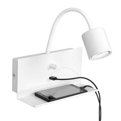 Spot lamp Luminex Demia USB Charger 1428 1xGU10 8W white