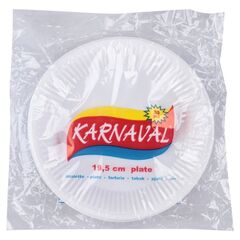 Plastic plate Karnaval 19.5 cm 50 pcs