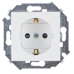 Power socket grounded with curtains Simon 15 1591443-030 1 sectional white