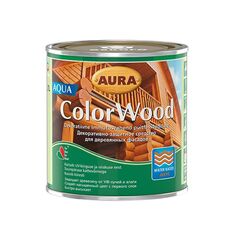 დეკორატიულ-დამცავი საშუალება Eskaro Aura ColorWood Aqua 0.75 ლ წაბლი