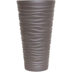 Pot ceramic Oriana KASHPO 16,0L CYLINDER WAVE CHOCOLATE