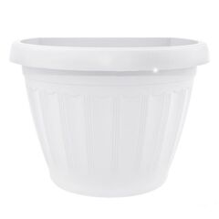 Plastic flower pot wall ALEANA Terra 22x16 white