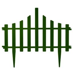 A set of fencing for the lawn Aleana "zaborchik" 4 in 1 green