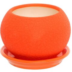 Ceramic flower pot Oriana Shar silk orange 13.5x12.5 cm 1.4 l