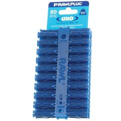 დიუბელი უნივერსალური RawlPlug 8x32 მმ Clips 80 ც Blue 8 მმ SINGLES R-U1-BLU-80-C