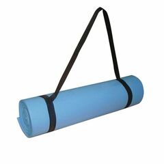 Fitness mat Toorx Mat160  light blue with handle 160x50 cm