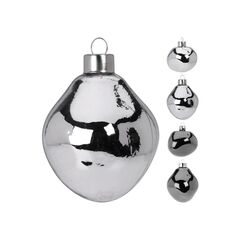 Chirstmas toy ball glass 8 cm anthracite