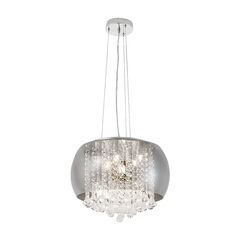 Chandelier Rabalux NINELLE 6 G9 Ø400 h1200 chrome tinted 3599