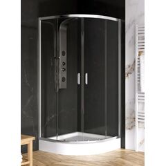 Shower cabin New Trendy Suvia ZS-0002 90x90x201cm-5mm (transparent glass -profile chrome)