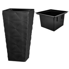 Flowerpot FORM PLASTIC Diva Slim square 30 deep black 4670-084