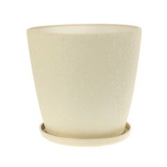 Ceramic flower pot Oriana Gracia №1 silk beige 24.5x25.2 cm 10 l