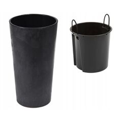 Flower pot black Lamela LILIA ECO 29,5 l