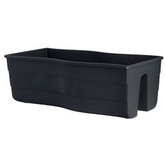 Plastic flower pot FORM PLASTIC Wave railing pot 2489-014 Ø60 anthracite