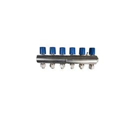 Manifold with valve ECA 6-Blue