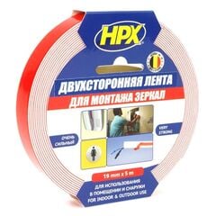 Mounting tape for mirrors double-sided HPX DS1905 19 mm 5 m white