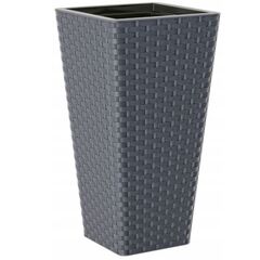 Plastic flower pot FORM PLASTIC Rattana Slim square 3910-014 Ø40 anthracite