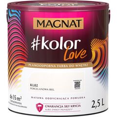 საღებავი ინტერიერის Magnat Kolor Love 2.5 ლ KL02 ფაიფური თეთრი