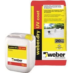 Waterproofing two-component elastic Weber.dry UV coat 30 kg