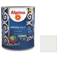 Primer-enamel for rust Alpina 3-in-1 white 2.5 l