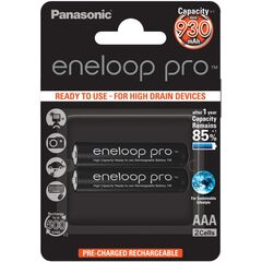 Nickel-metal hydride rechargeable battery Panasonic eneloop AAA 930mAh 2 pcs.