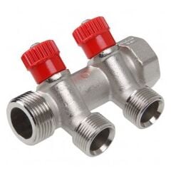 Manifold with valve ECA 2-Red