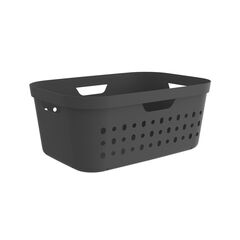 Linen basket Rotho Jona 39l black