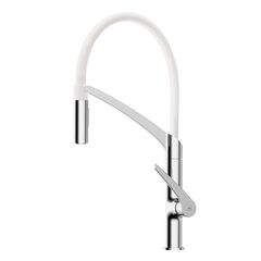 Kitchen faucet with silicone spout Rubineta Ultima-50 White/Chrome