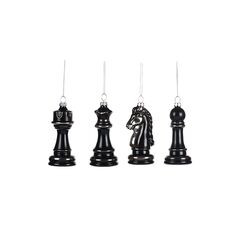 Christmas decoration of the tree chess GLSS CHESS PC ORN ASS 4 BLK 10cm