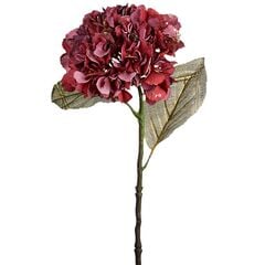 Christmas decoration flower hydrangea HYDRANGEA FLOWER LEAF STEM PRPL BURG 56cm