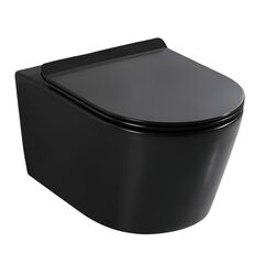 Wall-hung toilet Osis 640 matt black 57x35x40.5 (for installation)