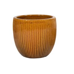 Горшок керамический Mega Collections Portly Egg Rib Honey 28x25см 14л