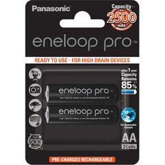 ნიკელ-ლითონის ჰიდრიდის აკუმულატორი Panasonic eneloop Pro AA 2500mAh 2ც.