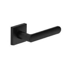 Door handle rossete Metal-Bud LUNA R ZLUKCZ with protective lid SZQCZY black