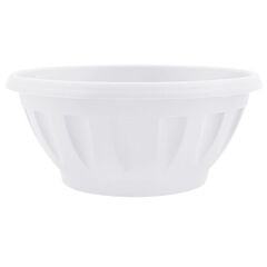 Plastic flower pot with a stand Aleana Janna 28x13 white