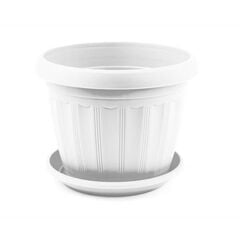 Plastic flower pot with a stand Aleana Terra 25х19 white