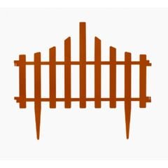 A set of fencing for the lawn Aleana "zaborchik" 4 in 1 terracotta