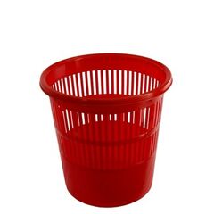 Rubbish can plastic red 11 l