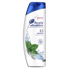 Шампунь и бальзам-ополаскиватель 2 в 1 против перхоти Head&Shoulders ментол 600 мл