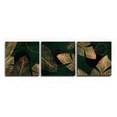 Painting on the canvas Styler ST765 GREEN&GOLD 32x32 cm 3pcs