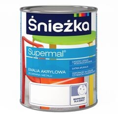 Эмаль аркиловая Sniezka Supermal A400 белая полу-глянцевая 0.8 л