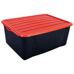 Storage box plastic with lid Aleana LLC black/brown 9.6 l