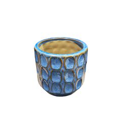 Pot ceramic Mega Collections Viva Cylinder Blue D8H7.5