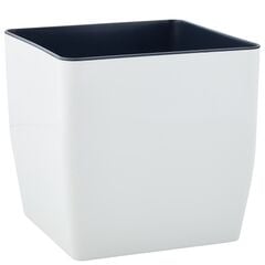 Flower pot plastic Aleana Kvadro short 27x27x26cm white