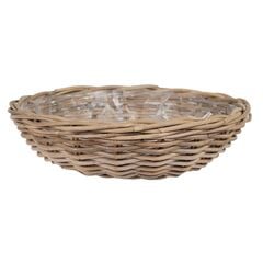 Wicker pot Mega Collections Lana Plate -F- Natural D41H12