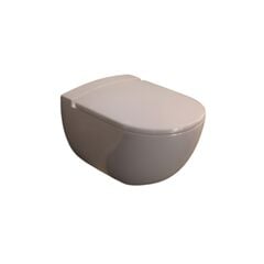 Wall-hung toilet with lid Valadares Nau White Rimless